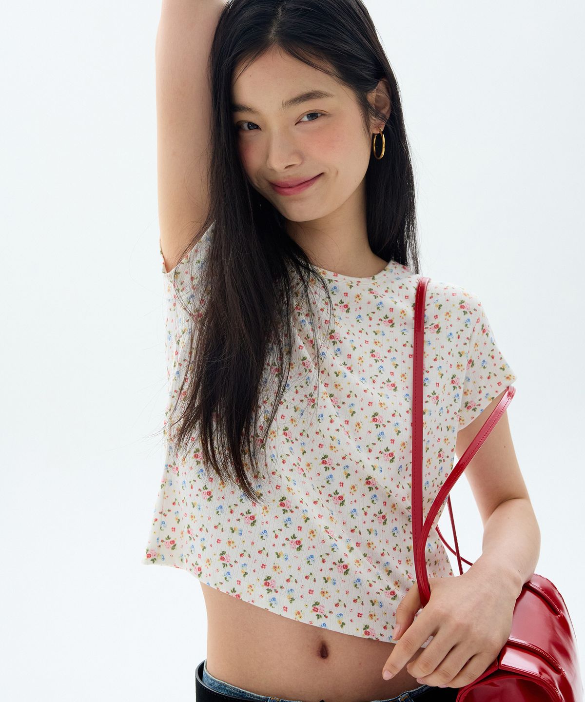리모네(LEMONE) flower T-shirt