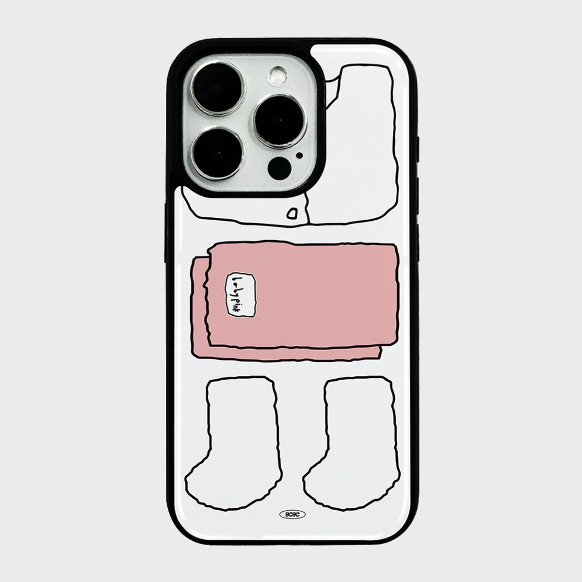 코쿼드(COQUAD) 9C9C 데일리룩 에폭시 케이스_핑크머플러