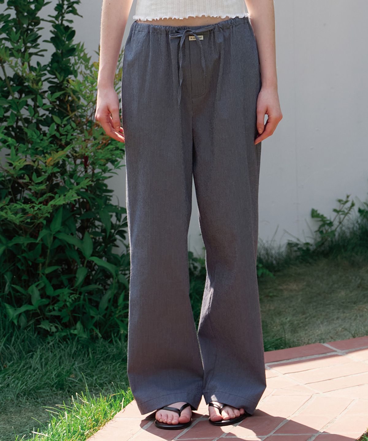 벗튼(BUT'TON) Seersucker Band Pants (Navy)