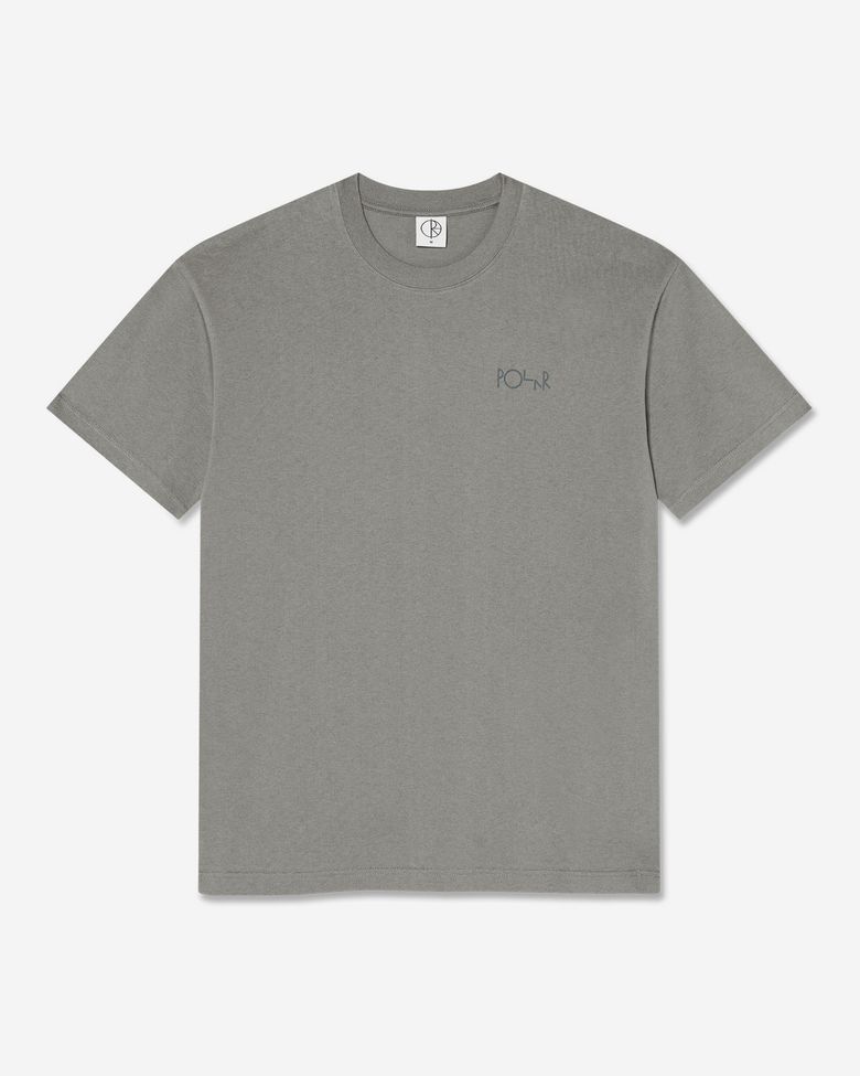CONTRAST STROKE LOGO TEE [GREY]