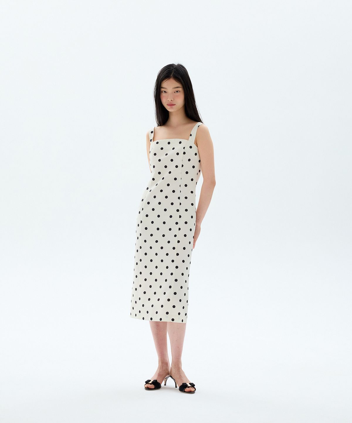 리모네(LEMONE) Dot dress / ivory