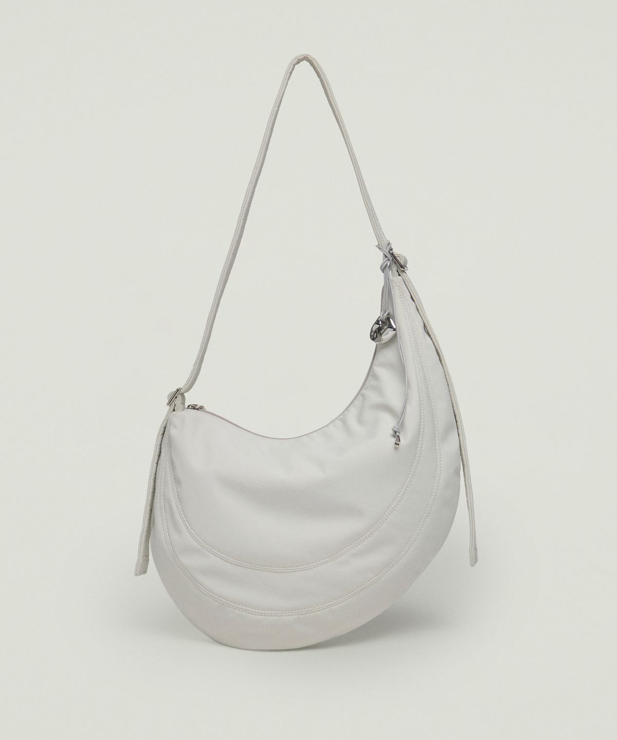 조에뜨(ZOEET) PEBBLE SHOULDER FABRIC BAG (SNOW)