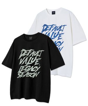 트렌디 와일드 CRACK 레터링 반팔티