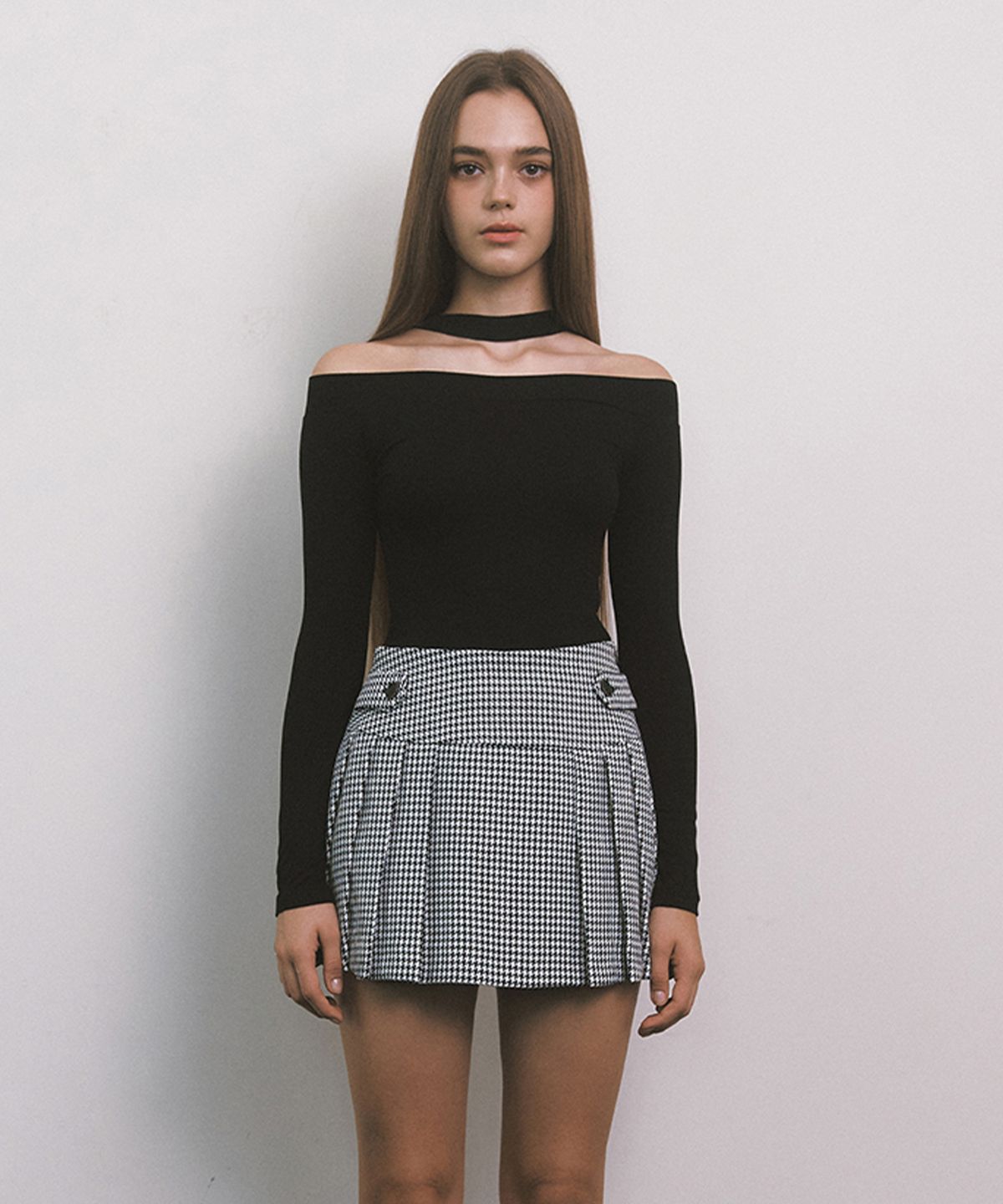 모일리(MOILLY) Off Shoulder Top - Black