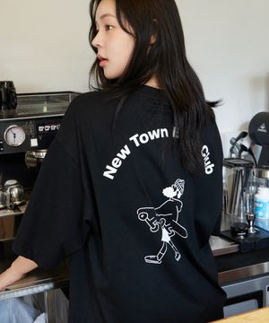 뉴타운 스케이트 보더 반팔티 (블랙)