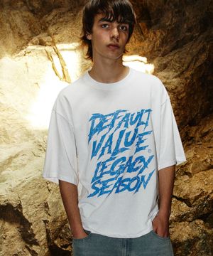 트렌디 와일드 CRACK 레터링 반팔티 (화이트)