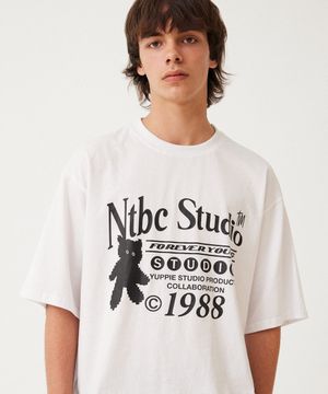 NTBC 스튜디오 DOT 캣츠 반팔티 (화이트)