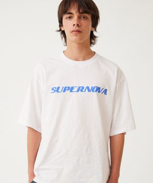 슈퍼노바 레터링 반팔티 (화이트)