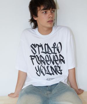 1988 그래피티 레터링 반팔티 (화이트)