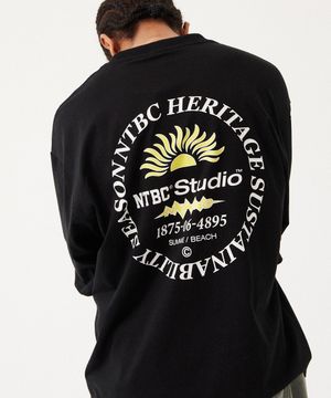 선셋 CIRCLE 로고 반팔티 (블랙)