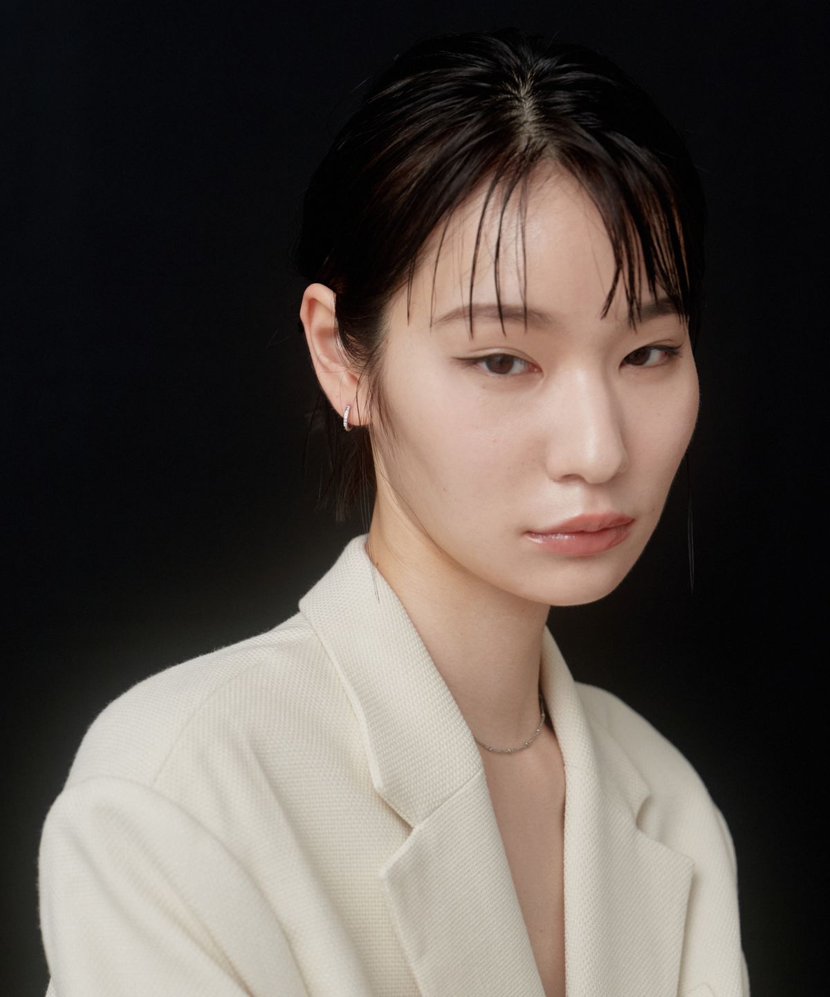 노비스도쿄(NOVICE TOKYO) CZ 후프 피어스 써지컬 CZ Hinged Hoop Pierce [Stainless] / Silver