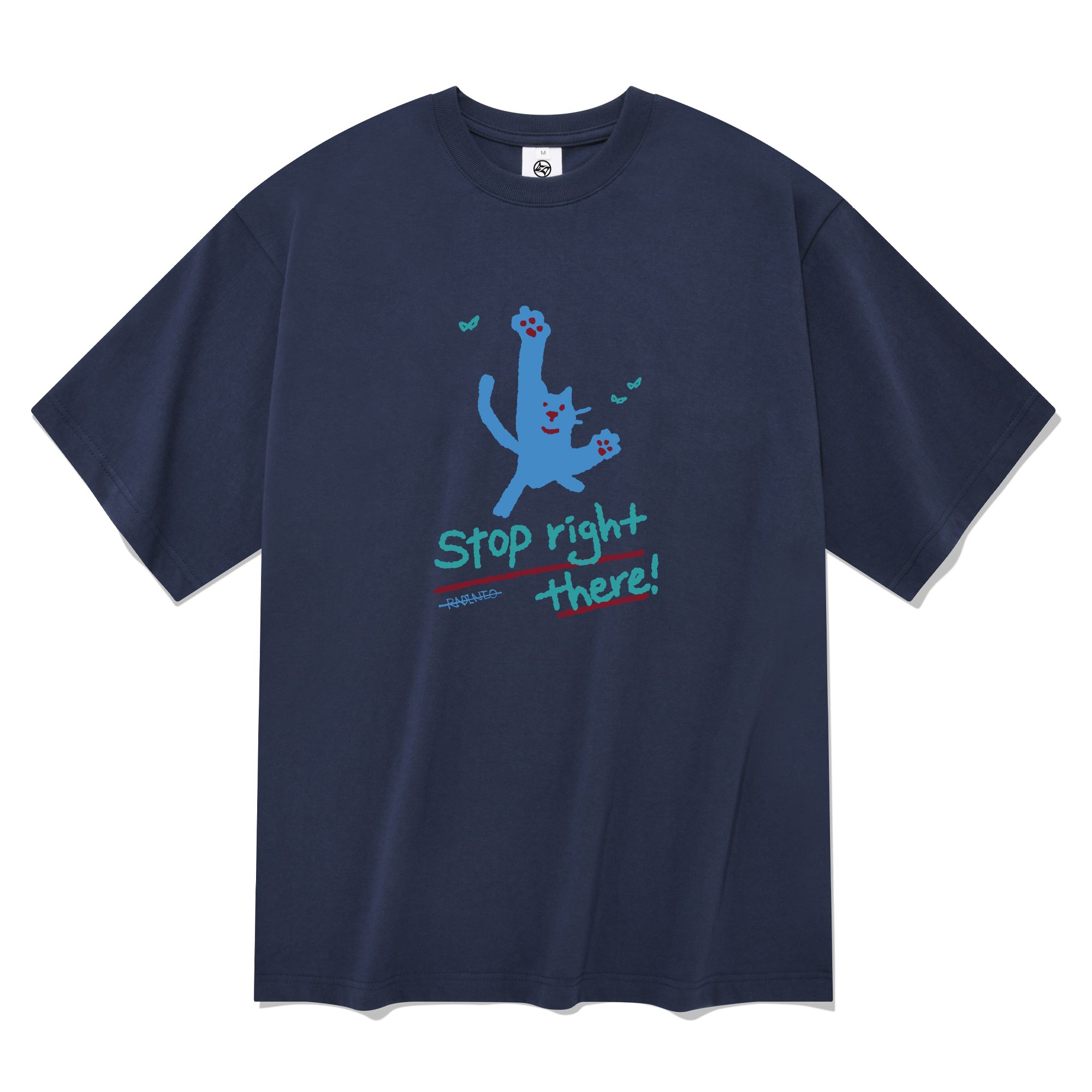 [RADINEO]★25SS★韓国人気★STOP BLUE SHORT SLEEVE T-SHIRT MUSINSA公式 | RADINEO Stop Blue Short Sleeve T-Shirt Navy