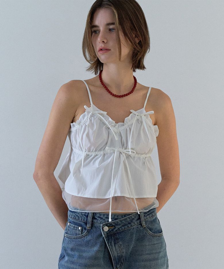 Sheer Layering Bustier_Ivory