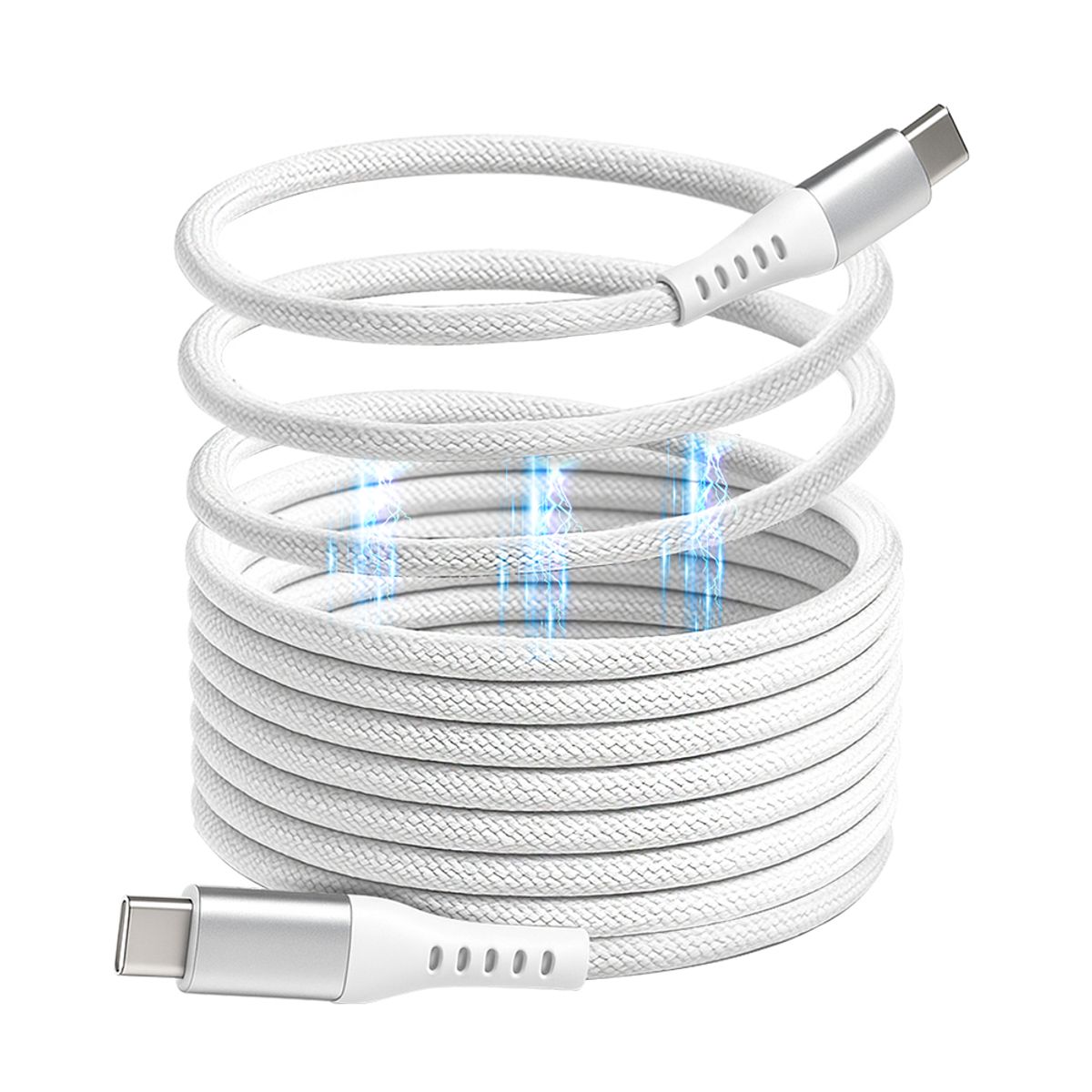 코시(COSY) 디오 자석형 꼬임방지 고속 충전 패브릭 케이블 2M (100W, C타입-C타입) UC4147C