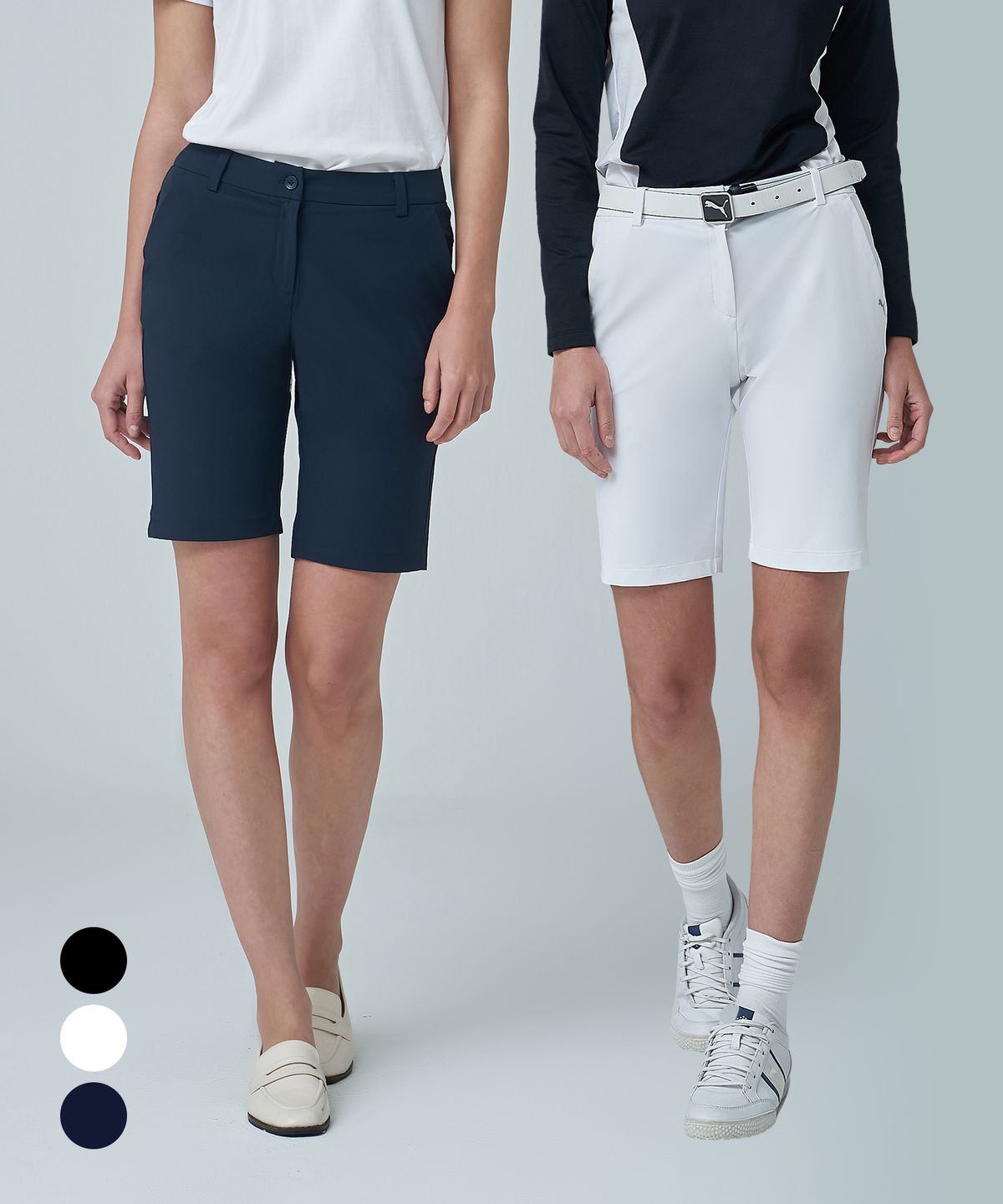 푸마 골프(PUMA GOLF) [2PACK] 여성 스트레치 하프팬츠