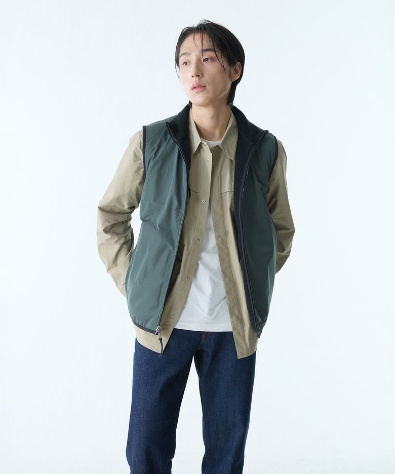 남성 리버시블 T-KIT 플리스 베스트 AIW24MFLE007NOI