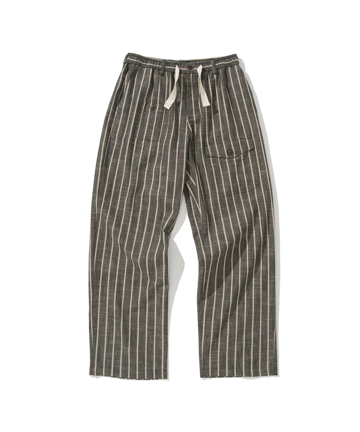 유니폼브릿지(UNIFORM BRIDGE) stripe resort pants black