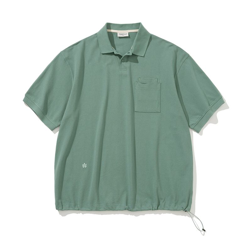 ae pique string s/s tee sage green