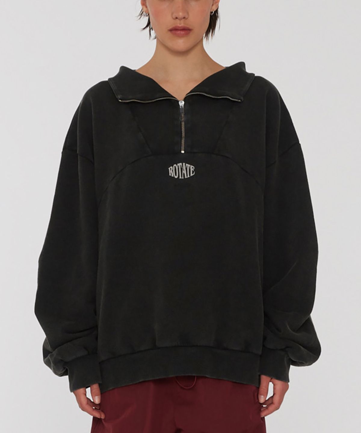 로테이트(ROTATE) (W) 엔짐 하이 넥 스웨터 블랙 ENZYME HIGH NECK SWEATER BLACK - 사이즈 ...
