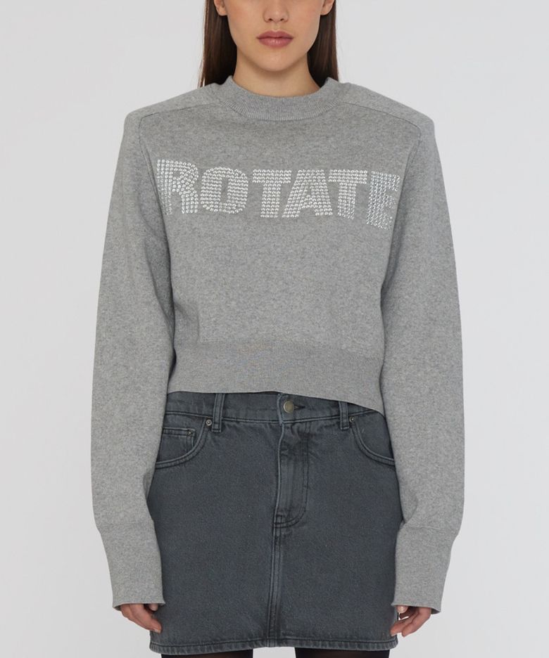 (W) 펌 니트 크롭 점퍼 루나 락 FIRM KNIT CROPPED JUMPER LUNAR ROCK