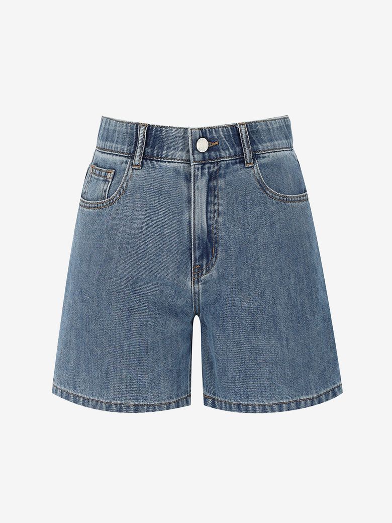 Denim Hidden Banding Shorts_MB5DP35