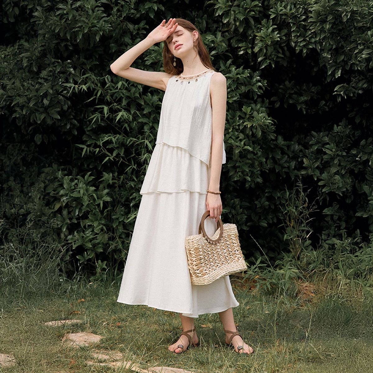 웬스데이딜라잇(WEDNESDAY DELIGHT) WD_Vacation layered sleeveless dress