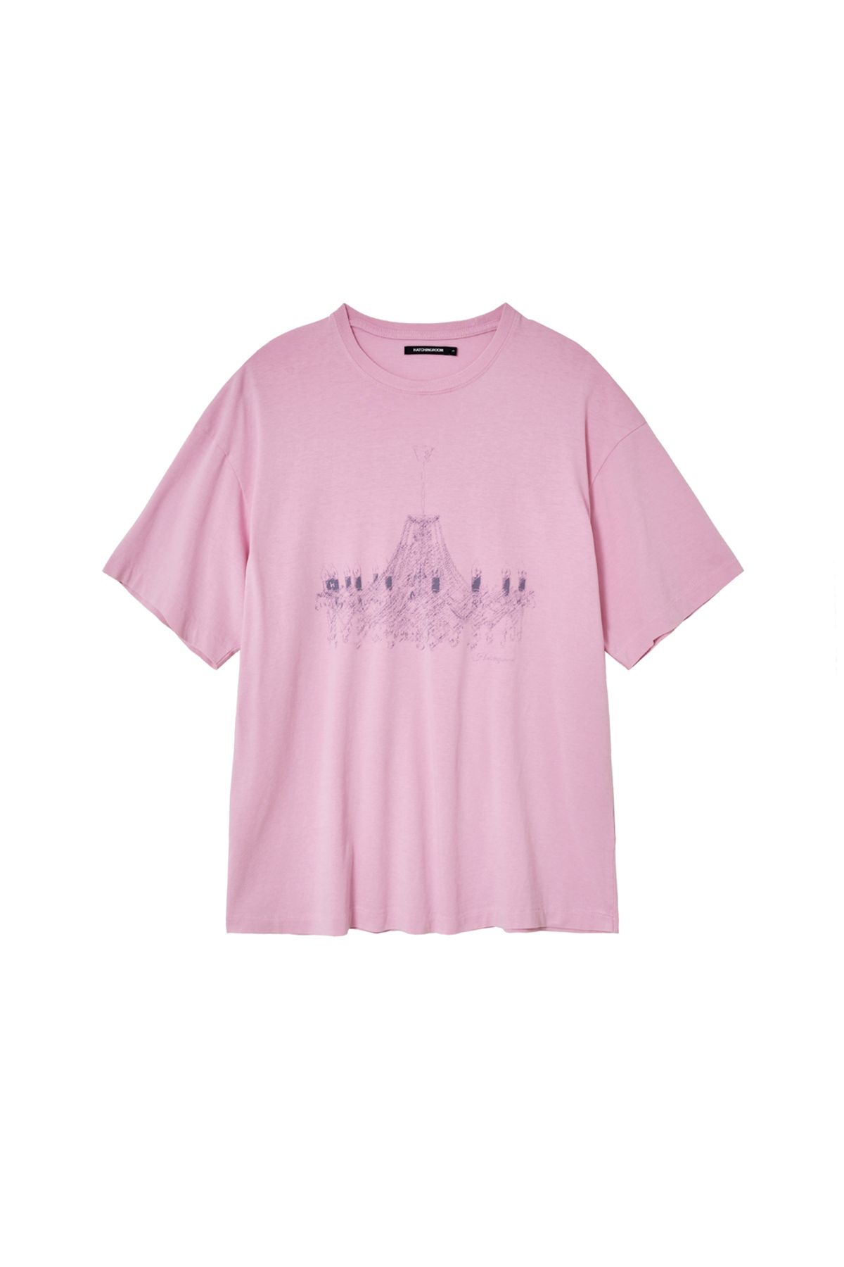 해칭룸(HATCHINGROOM) Chandelier Tee Bleached Pink
