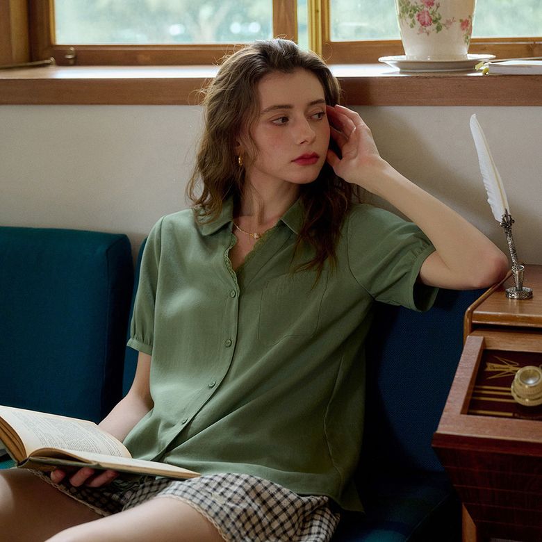 SR_Bamboo french short sleeve shirt