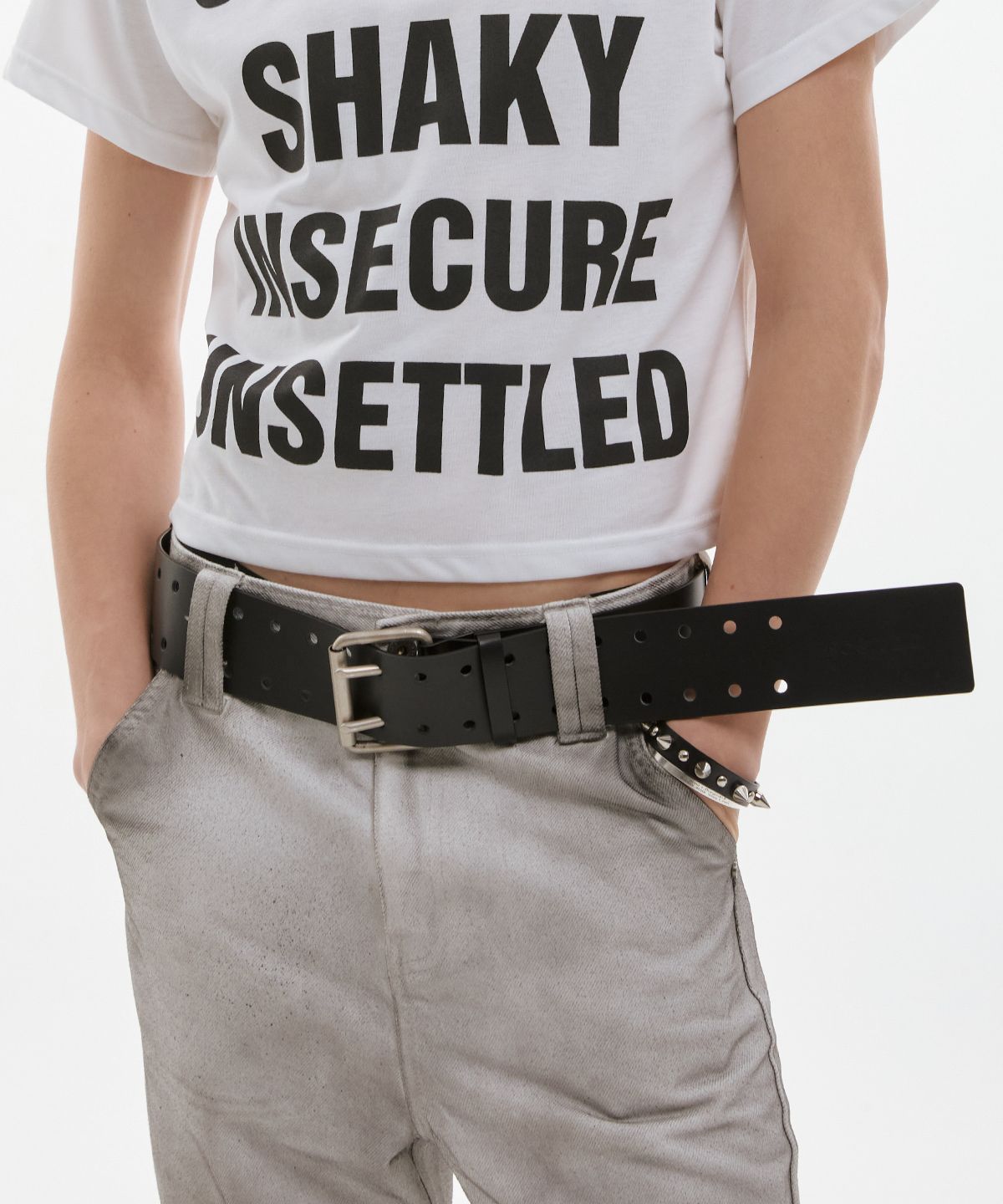 이에스씨 스튜디오(ESC STUDIO) bulky leather big belt (black)