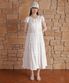 FRILL BUTTON LONG DRESS_IVORY