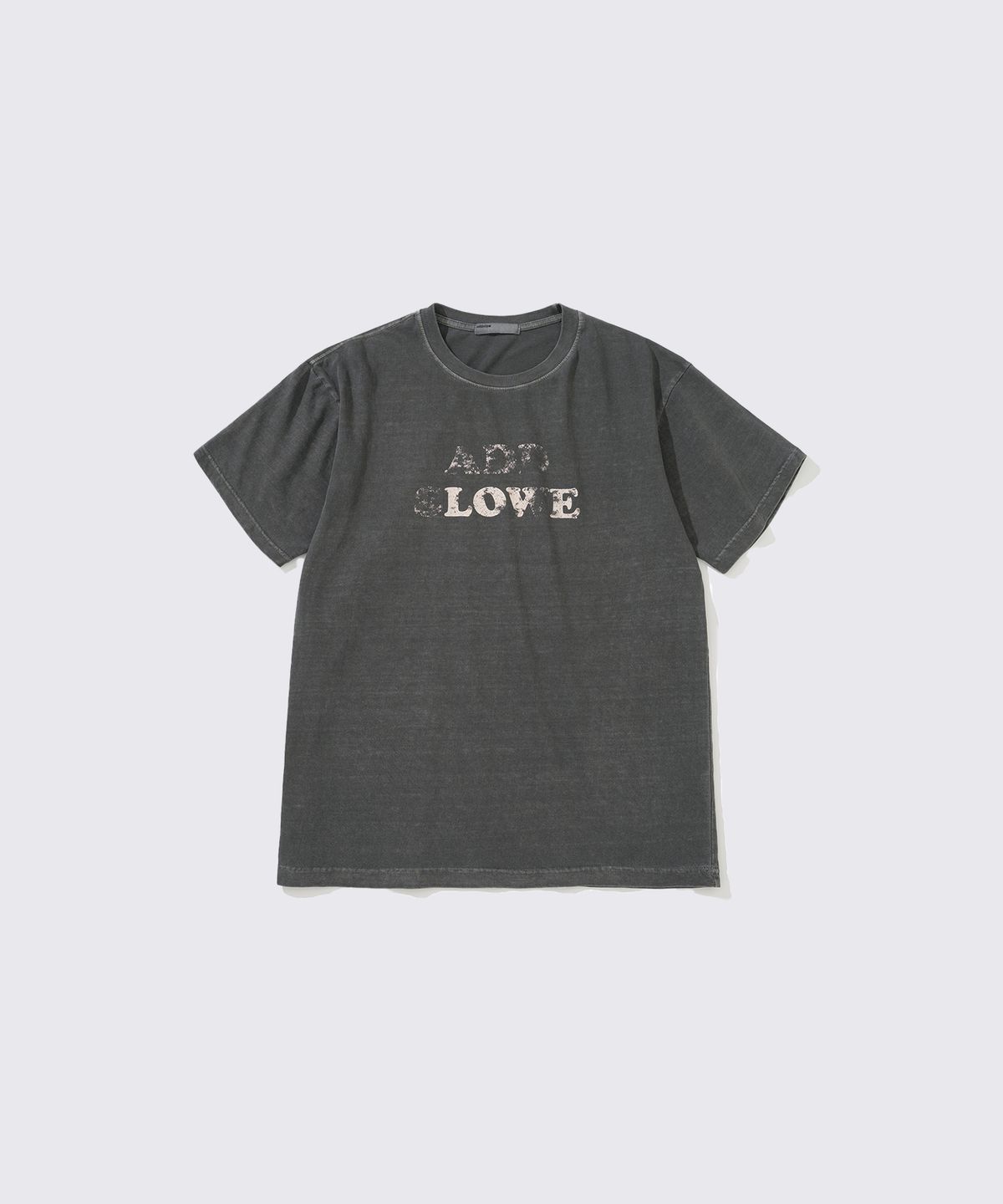 애드슬로우(ADDSLOW) Vintage Washed LOVE T-Shirt (Charcoal)