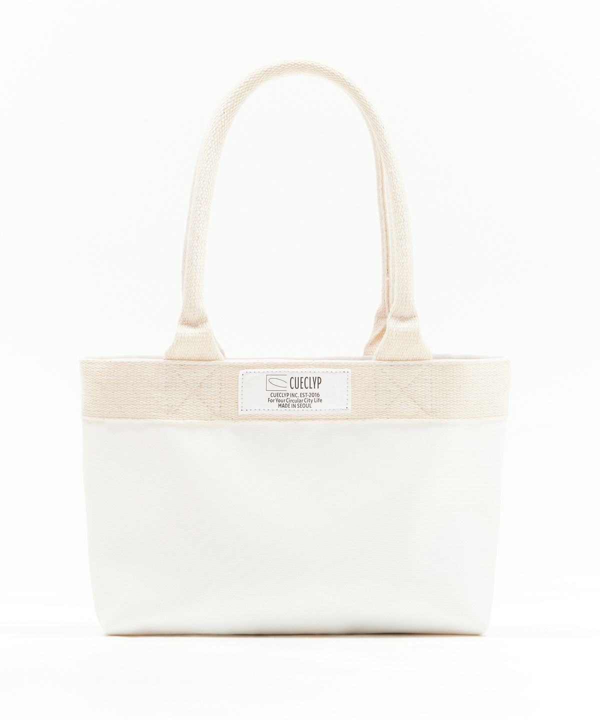 큐클리프(CUECLYP) [Hidden Worker] Basic Tote Bag (White)