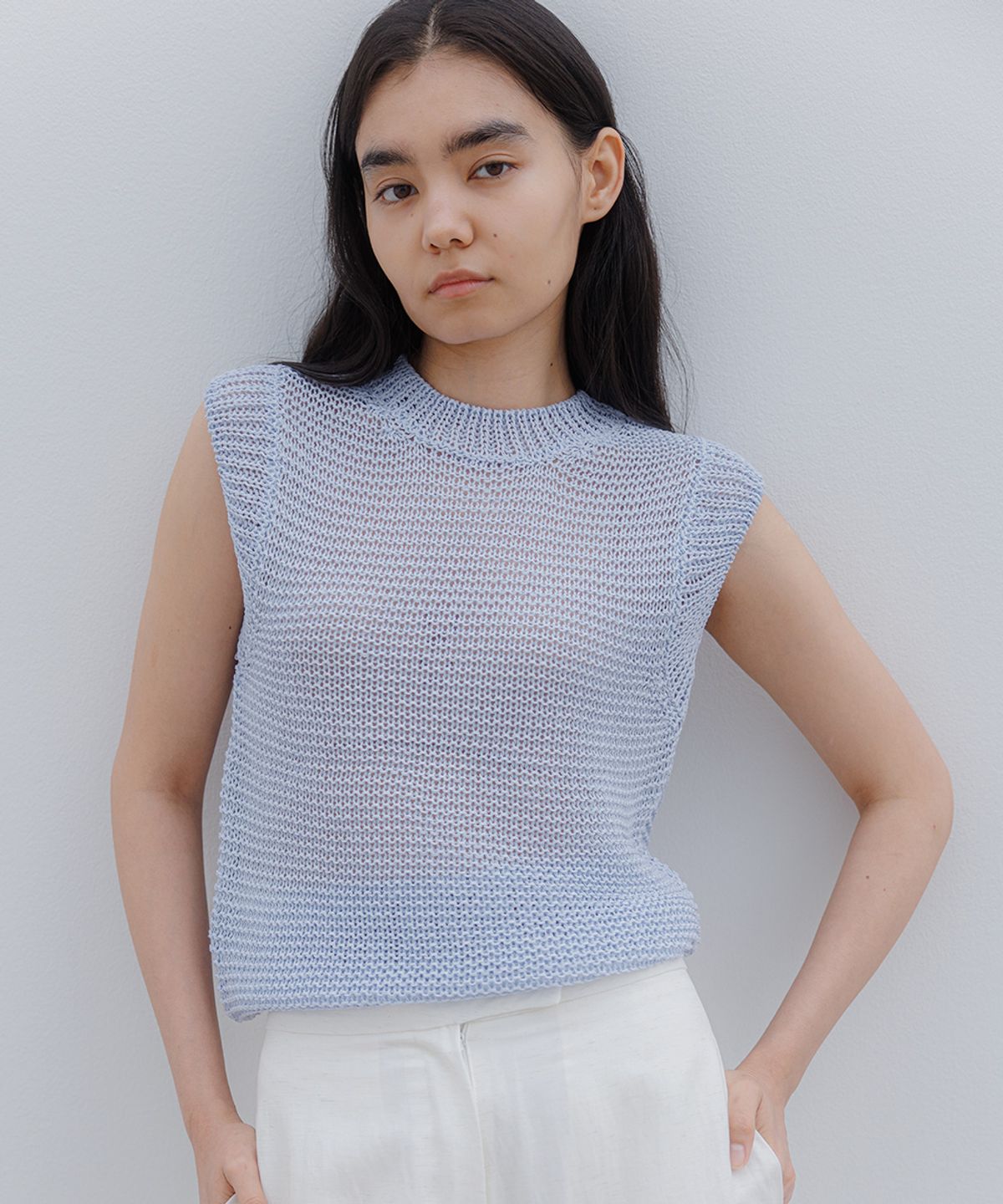 모헤(MOHAE) Hanji vest _ sky blue