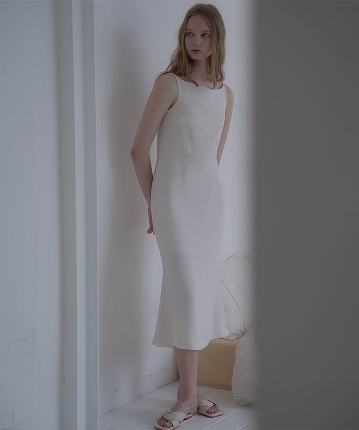 드헤베(DEHEVE) May Mermaid Silhouette Long Dress [Cream]