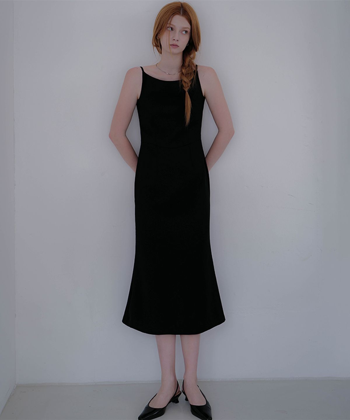 드헤베(DEHEVE) May Mermaid Silhouette Long Dress [Black]