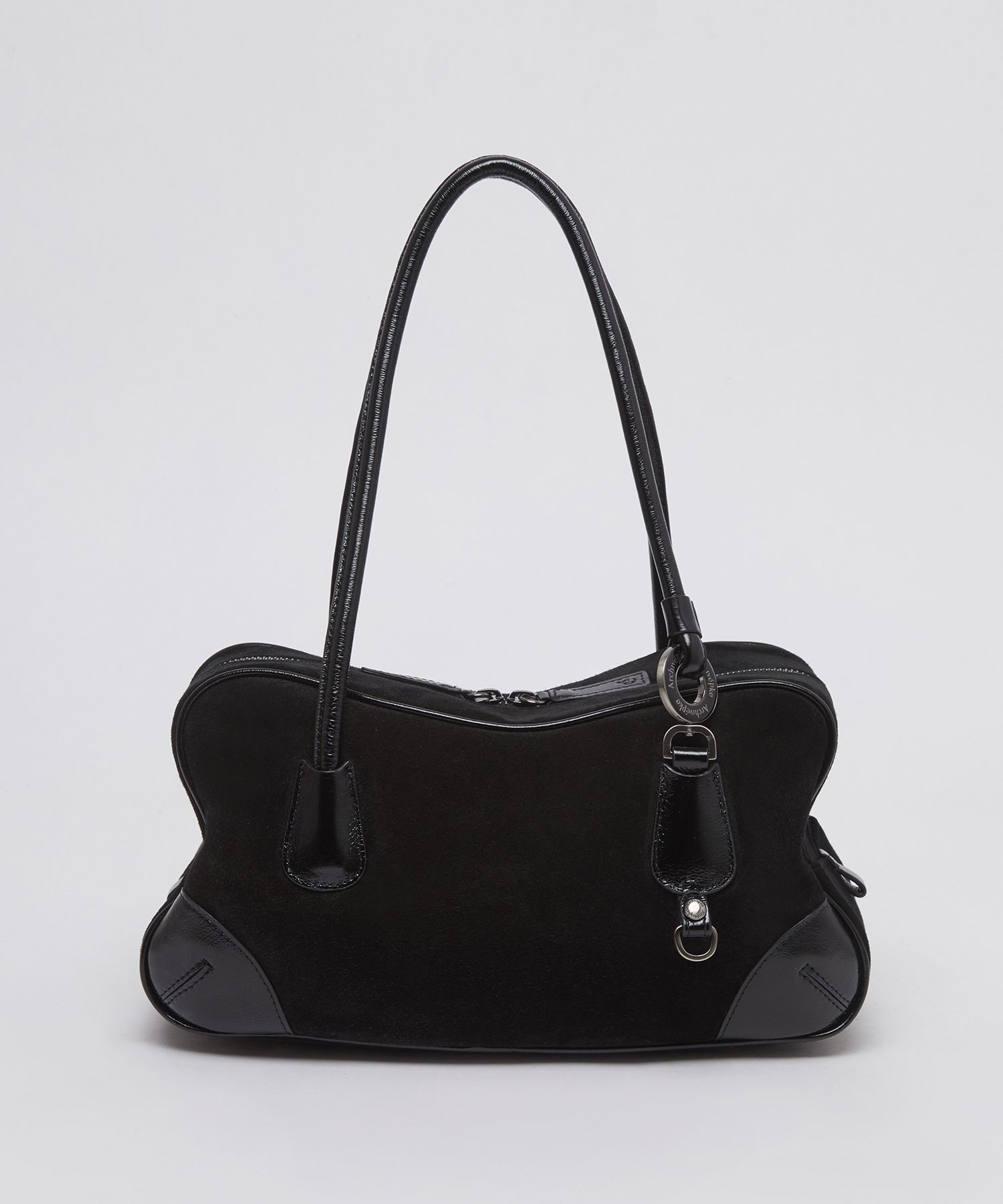 MUSINSA公式 | Archivépke Tondo boston bag(Suede black)_OVBAX24546SBK