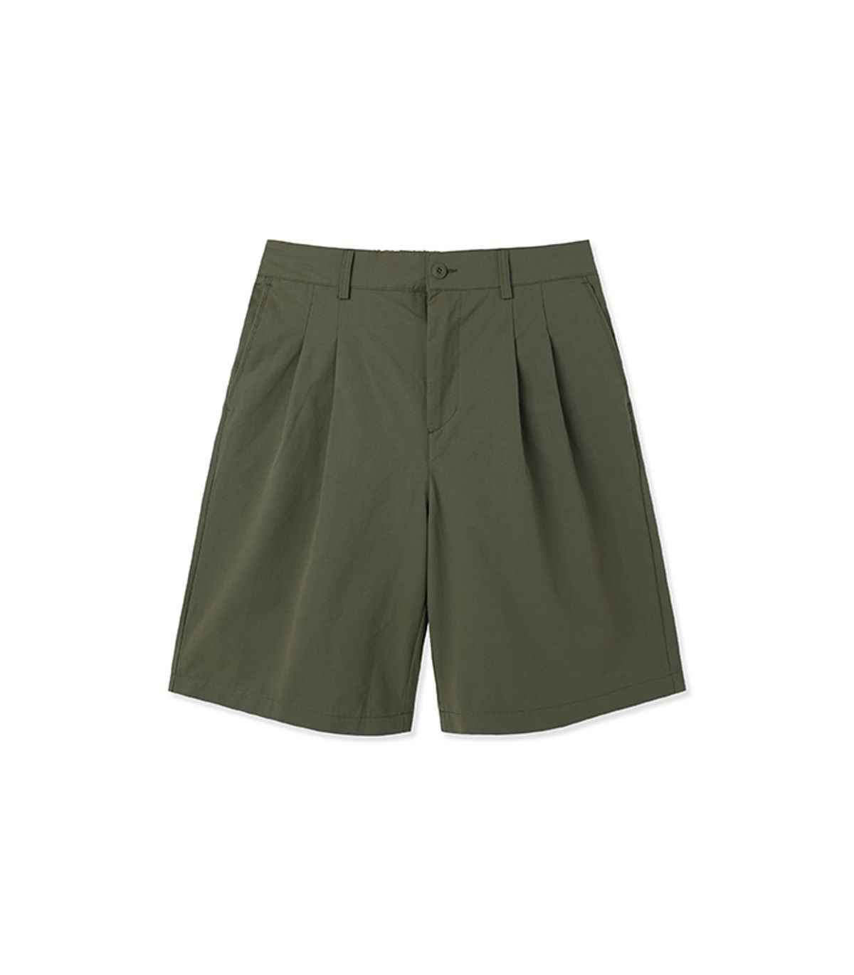 블랙브라운(BLACKBROWN) 투턱 밴딩 쇼츠 [KHAKI]