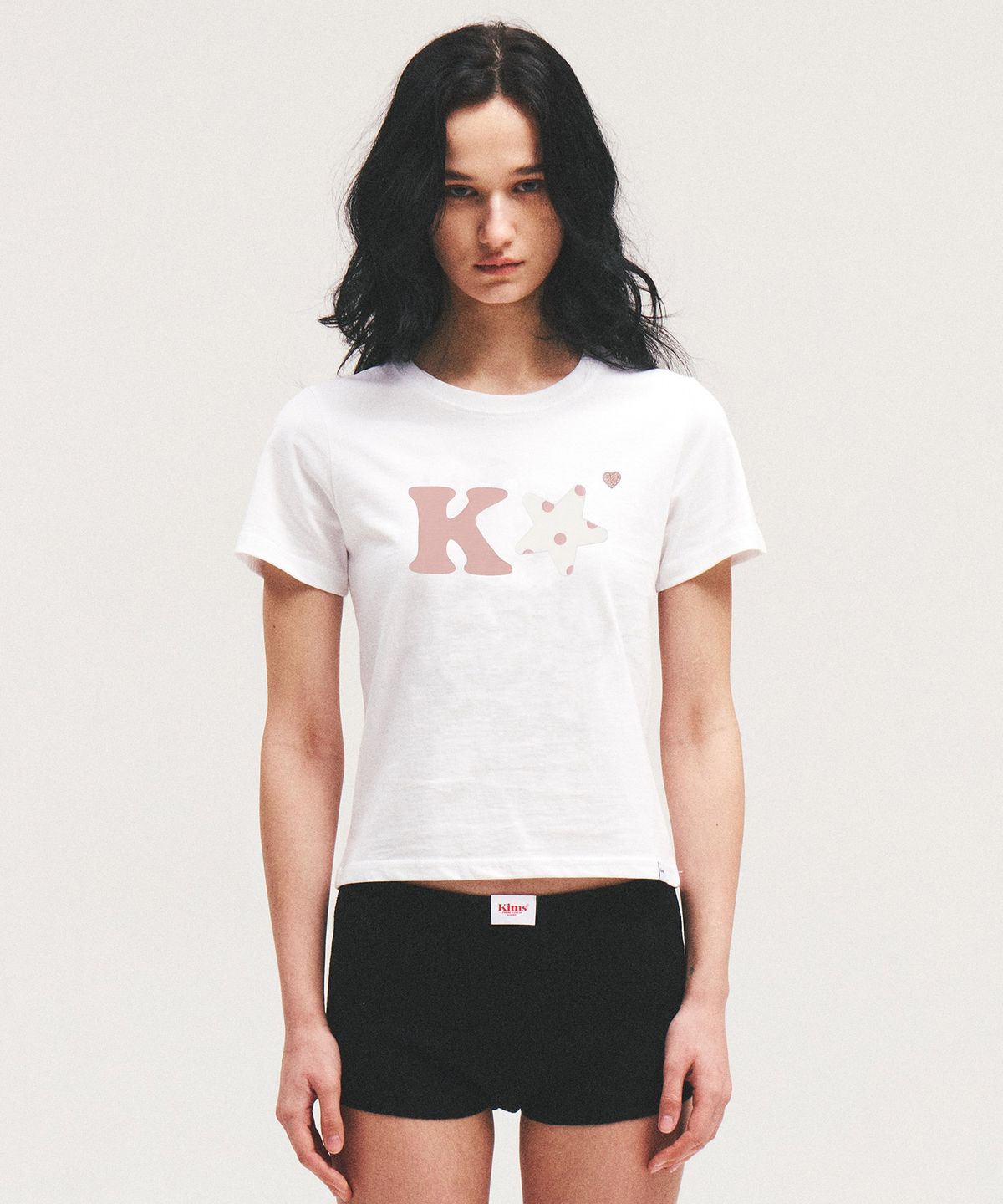 킴스 프레시 코튼 마켓(KIMS FRESH COTTON MARKET) K Alpha Star Logo Tee Pink