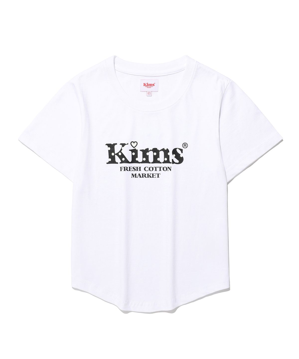 킴스 프레시 코튼 마켓(KIMS FRESH COTTON MARKET) Kims Bam Logo Dot Tee White(black)