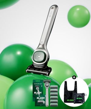 모션 면도세트(면도기+ 면도날 총7입)+증정(리유저블백)