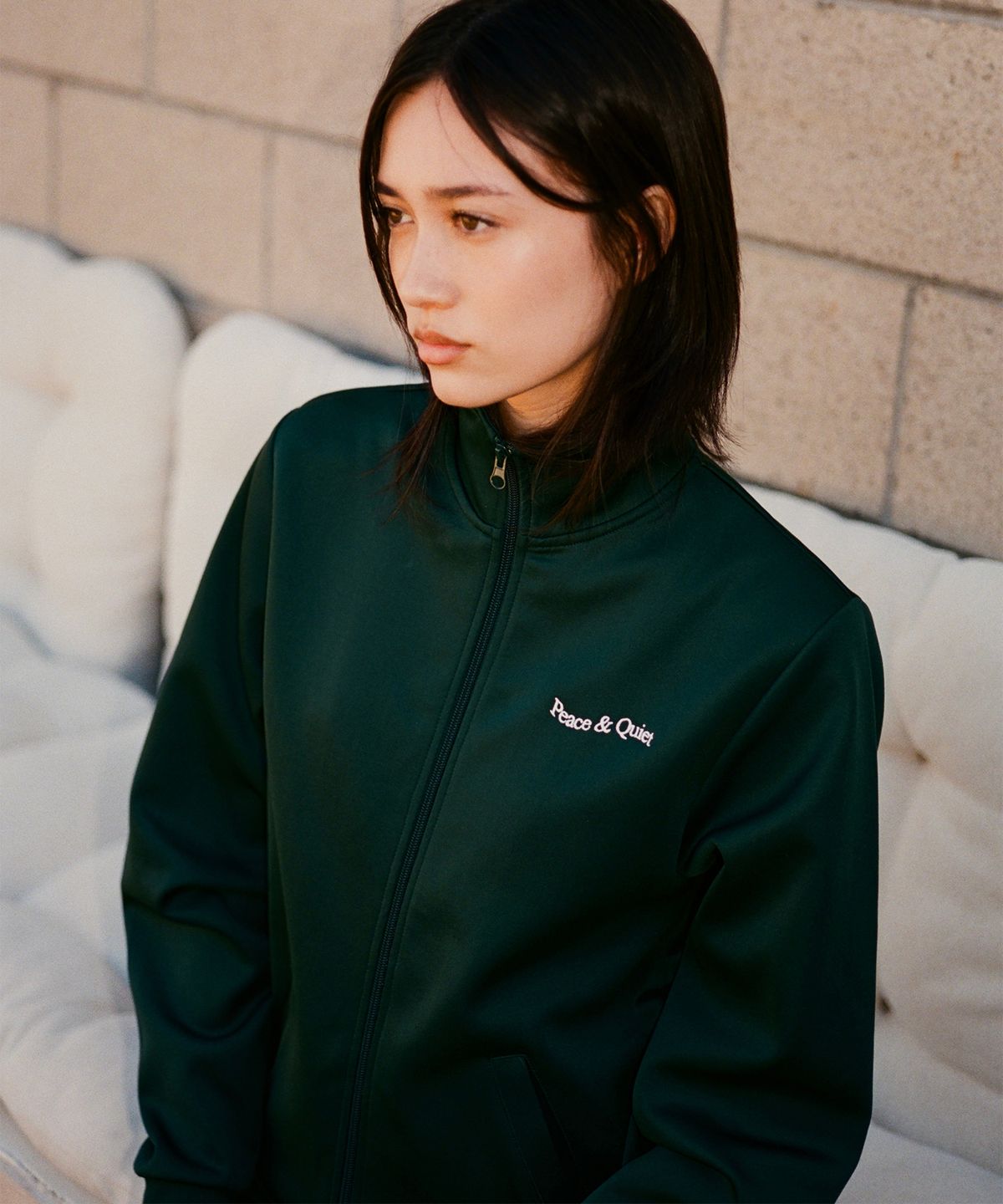 뮤지엄 오브 피스 앤 콰이엇(MUSEUM OF PEACE&QUIET) (U) 웜업 트랙 자켓 포레스트 WARM UP TRACK JACKET FOREST