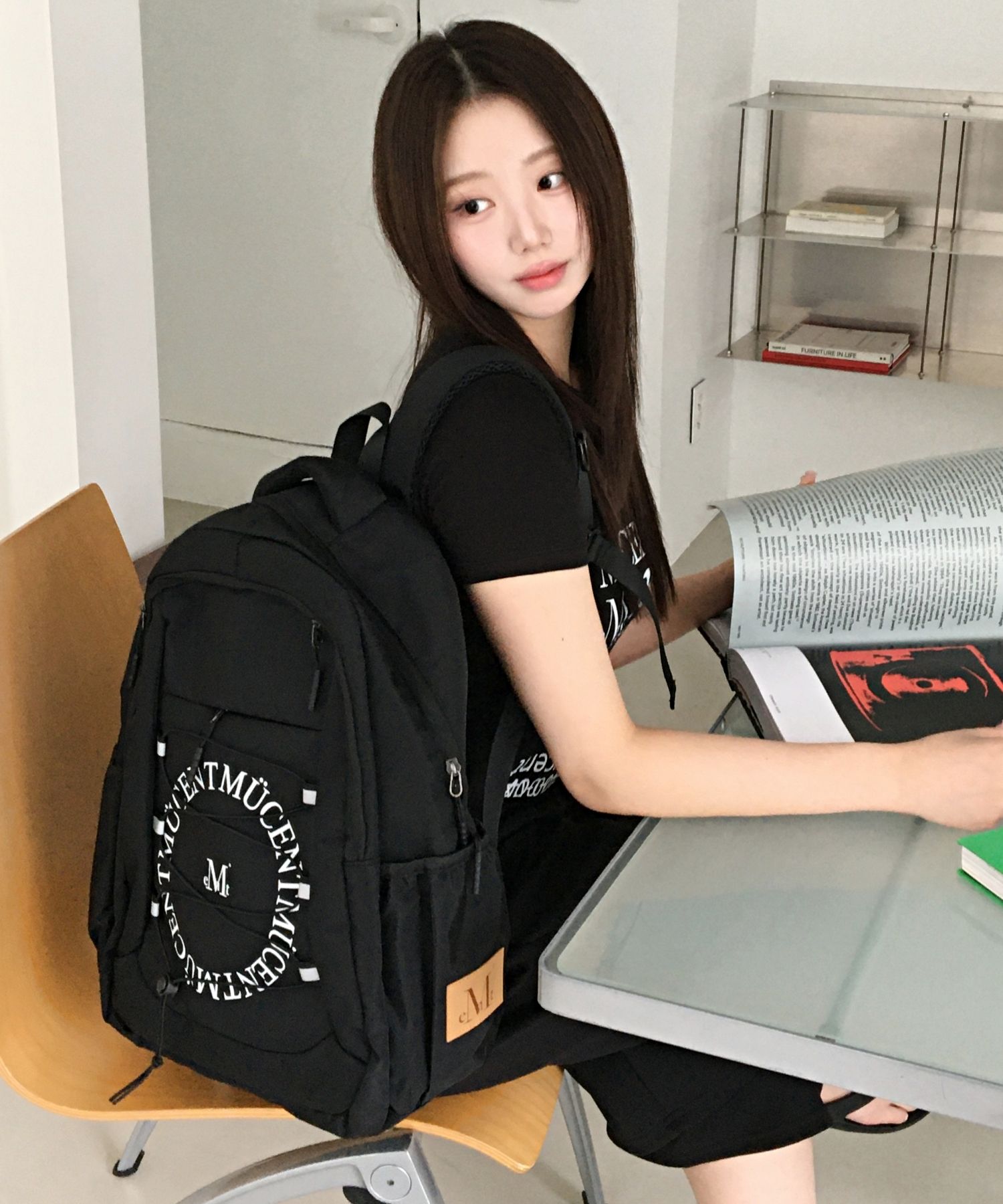 ◆MUCENT◆ Travin Round Logo Backpack Unisex P0000BBU MUSINSA | MUCENT Travin Round Logo Backpack (Unisex)