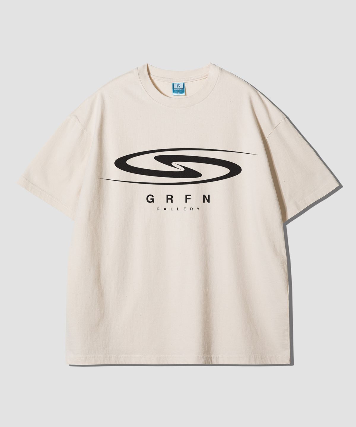 그랜피니(GRANFINNY) 심볼 로고 오버핏 반팔티-내추럴코튼