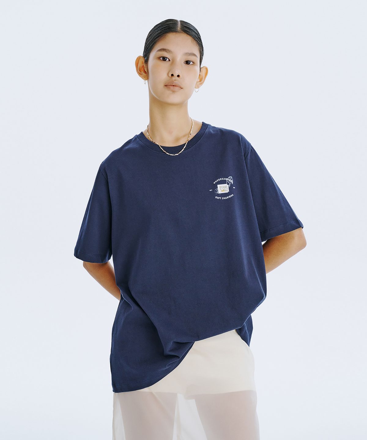 분더캄머(WNDERKAMMER) Post Graphic T_Navy