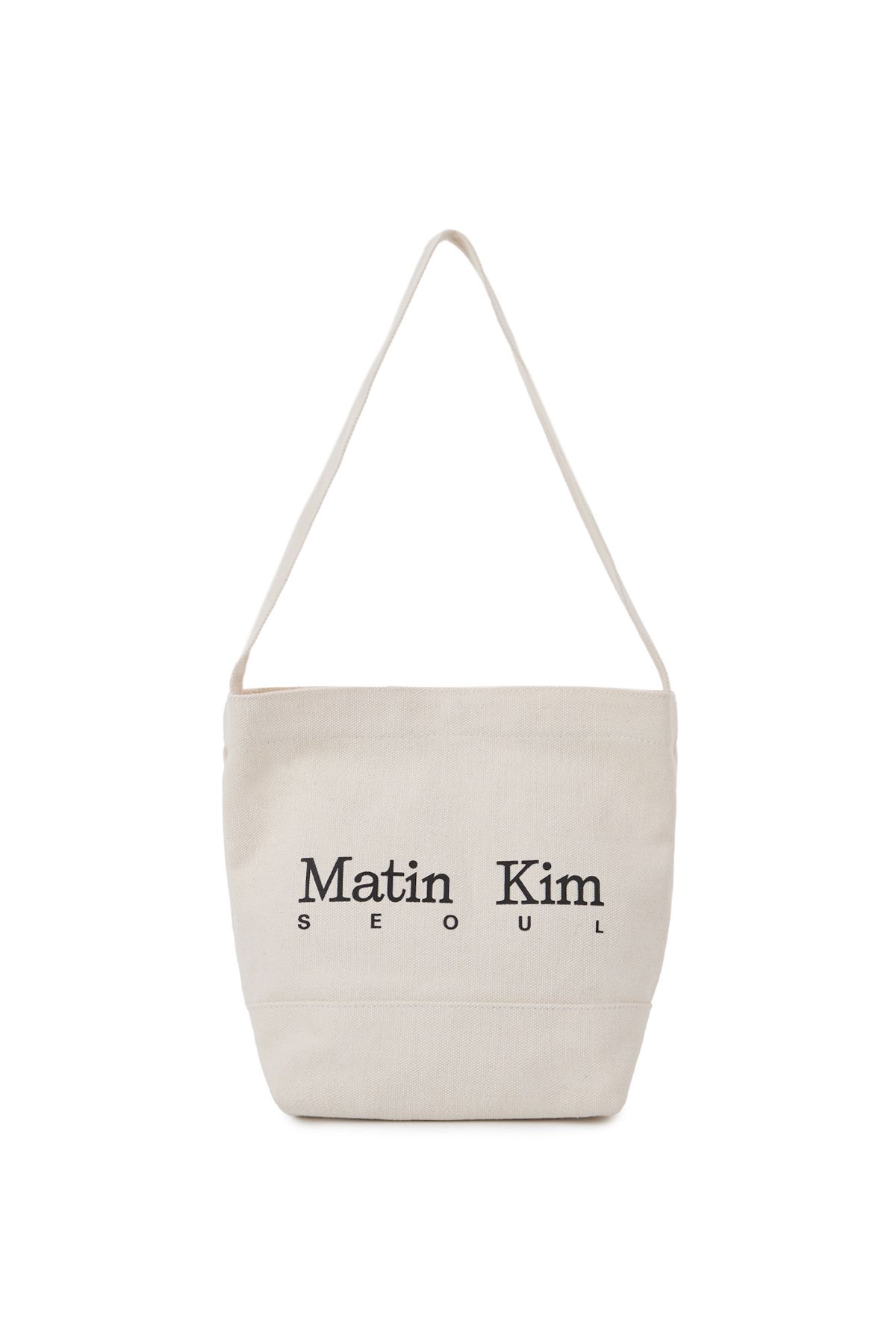 MUSINSA公式 | MATIN KIM SEOUL LOGO POINT CANVAS SHOULDER BAG IN IVORY
