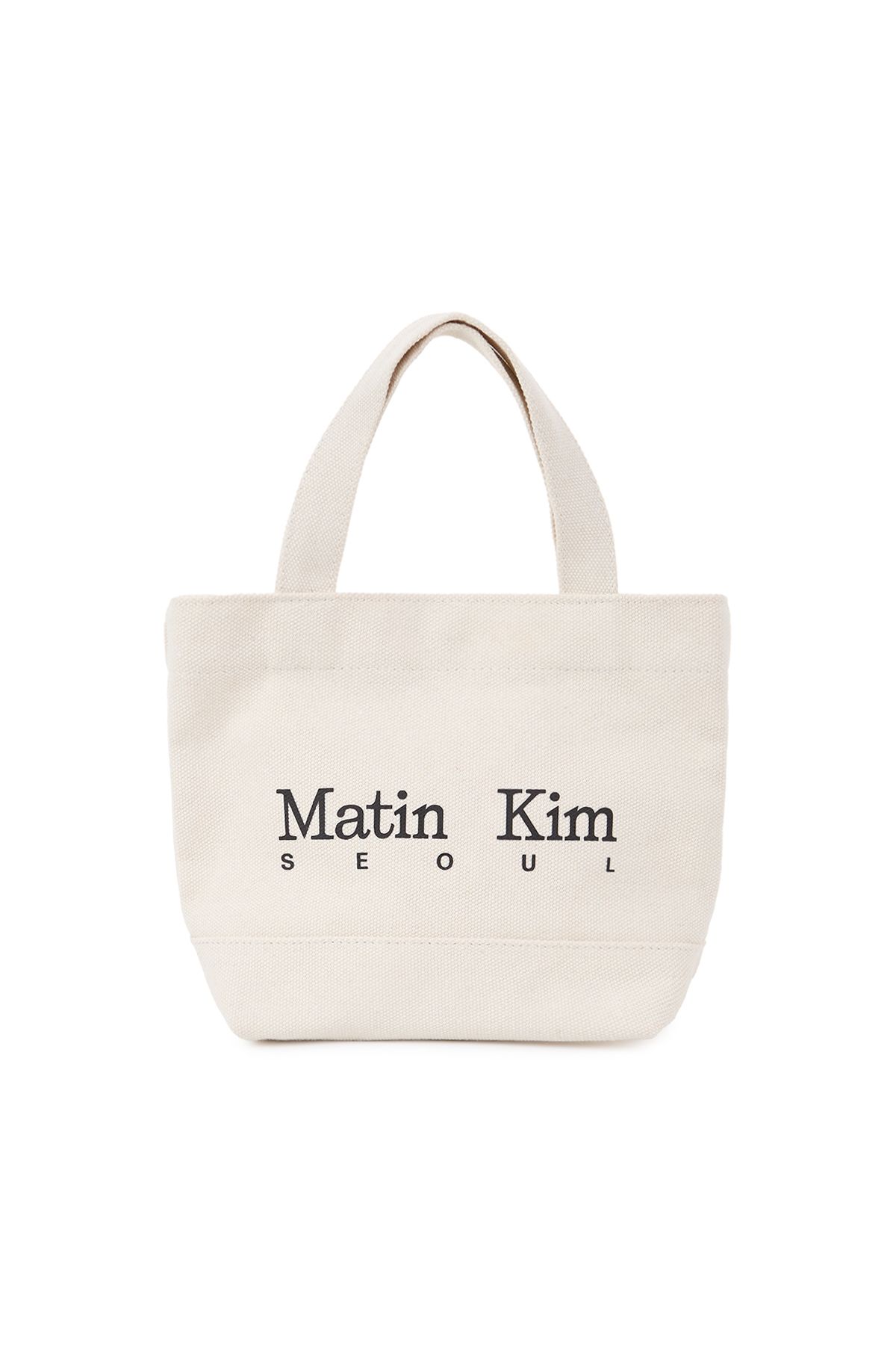 MUSINSA公式 | MATIN KIM SEOUL LOGO POINT CANVAS MINI BAG IN IVORY