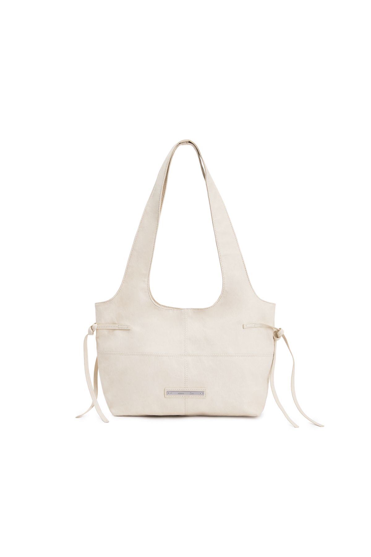 MUSINSA公式 | MATIN KIM SIDE STRING LEATHER SHOULDER BAG IN IVORY