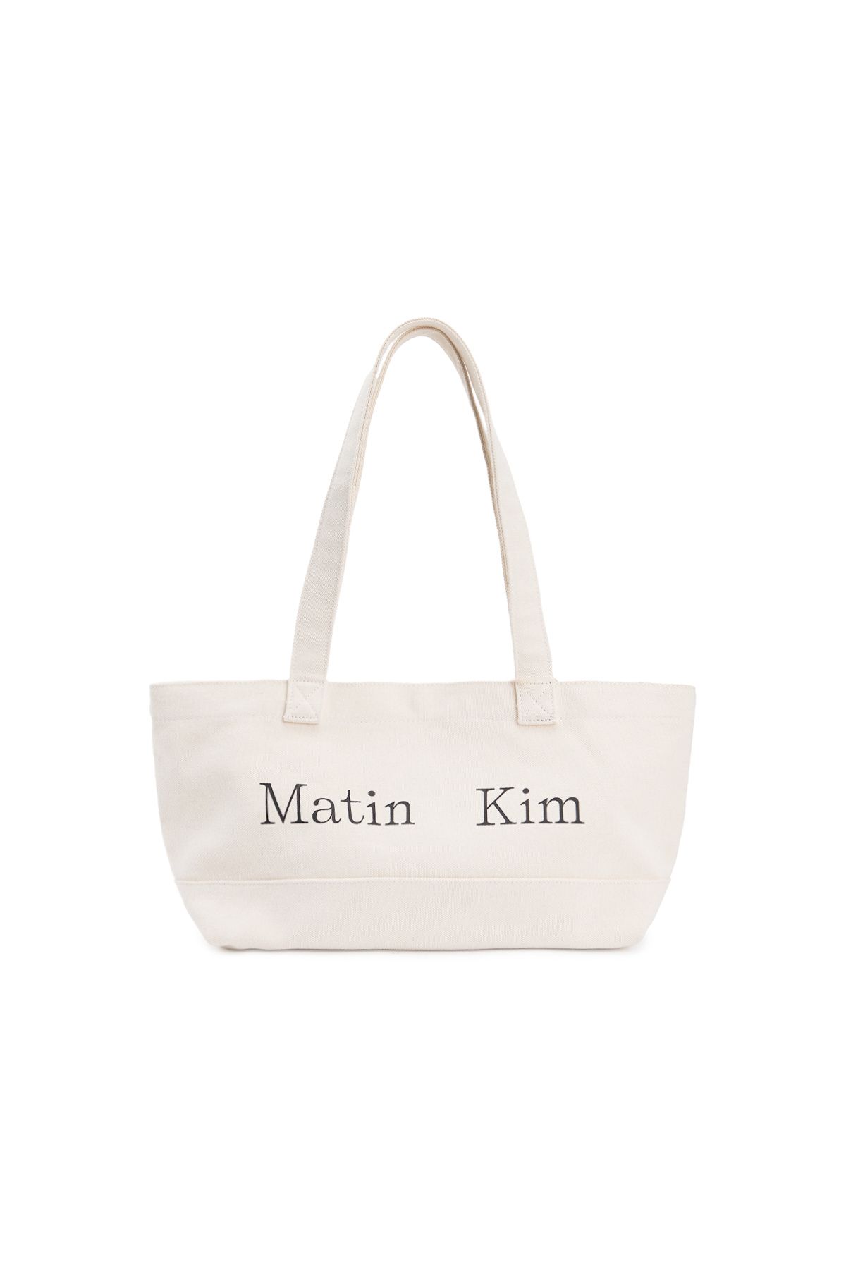 MUSINSA公式 | MATIN KIM MATIN LOGO CANVAS WIDE SHOULDER BAG IN IVORY