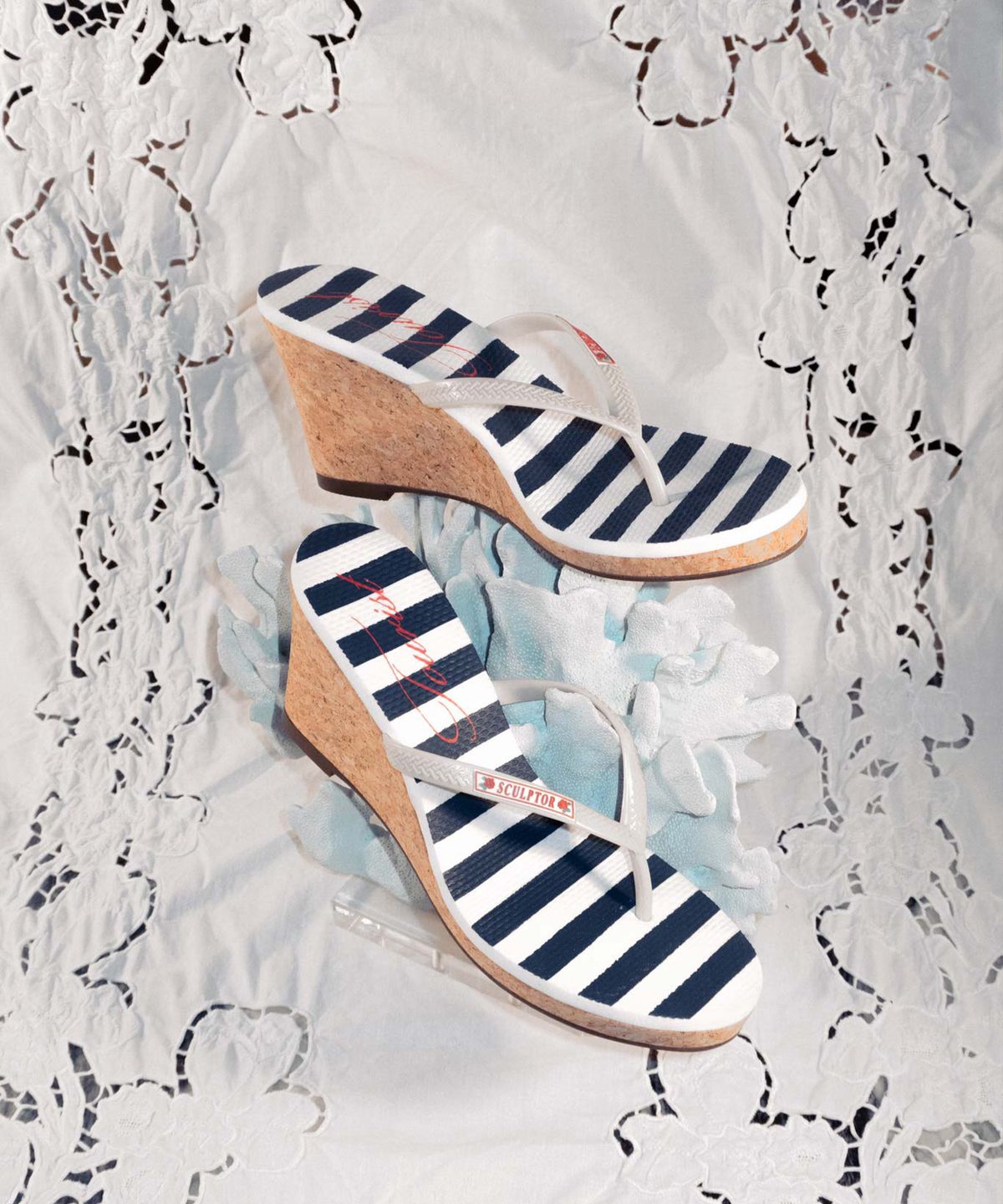 스컬프터(SCULPTOR) My Go To Heel Sandals Stripe