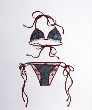 Patrol Reversible Bikini Bottom Cream/Melange Gray